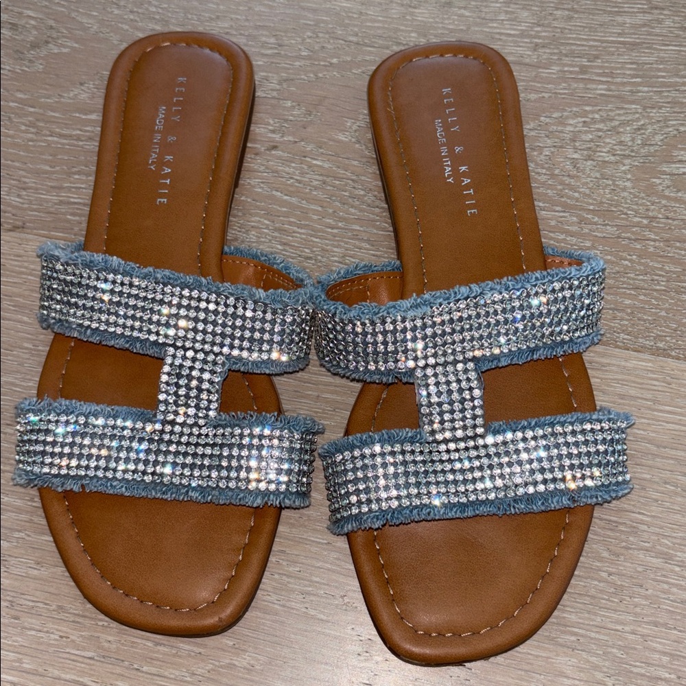 Rhinestone Embellished Sandals